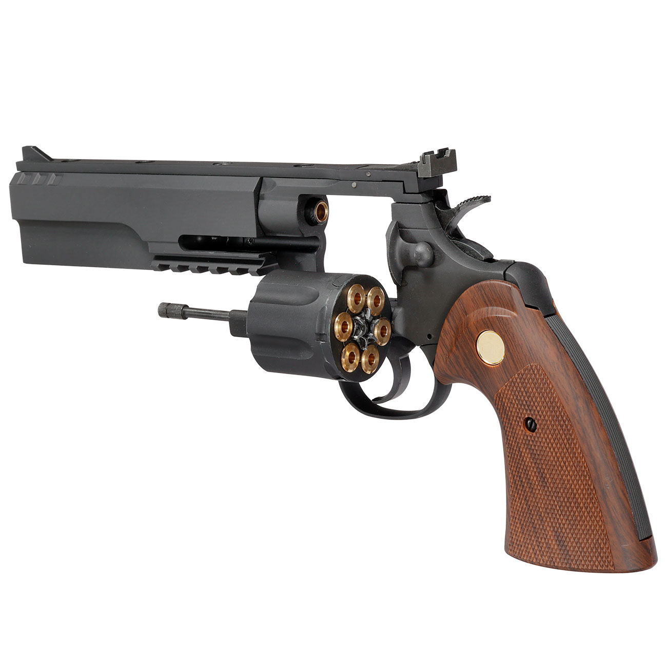 King Arms .357 Python 6 Zoll Evil-Killer Revolver Vollmetall Gas 6mm BB schwarz Bild 5