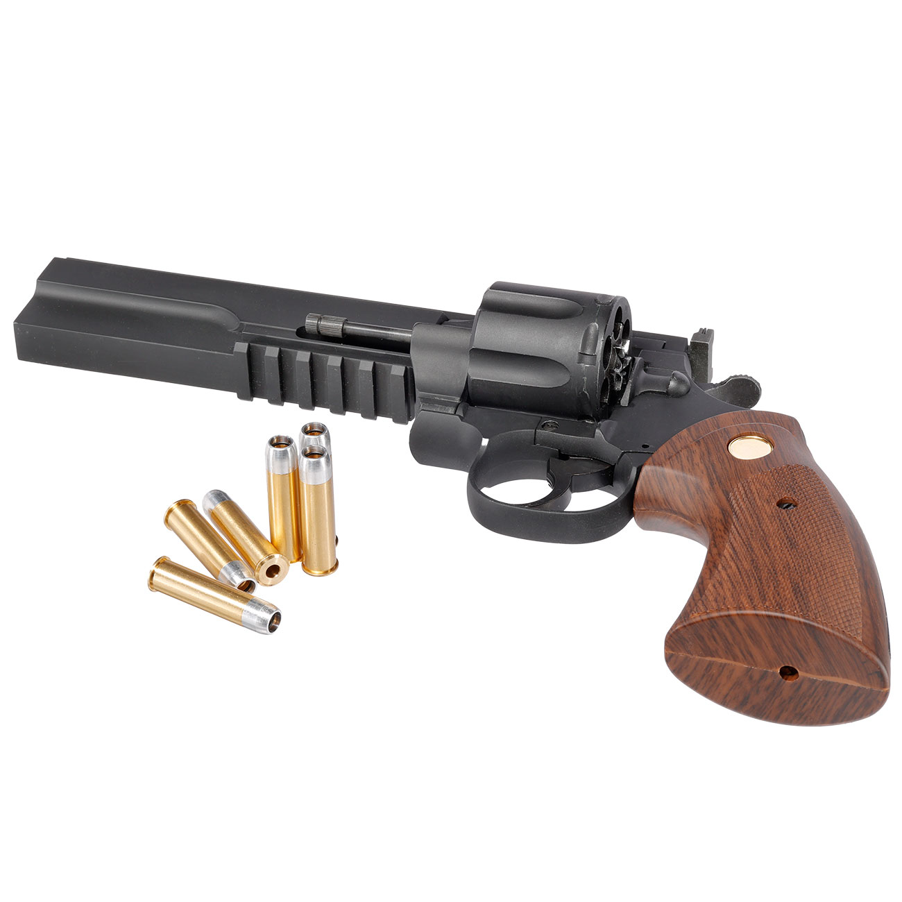 King Arms .357 Python 6 Zoll Evil-Killer Revolver Vollmetall Gas 6mm BB schwarz Bild 7