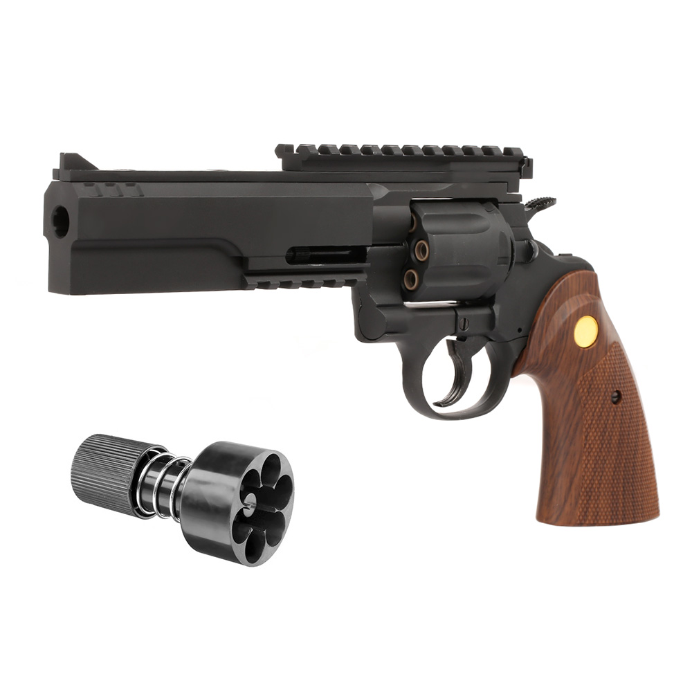 King Arms .357 Python 6 Zoll Evil-Killer Revolver Vollmetall Gas 6mm BB schwarz