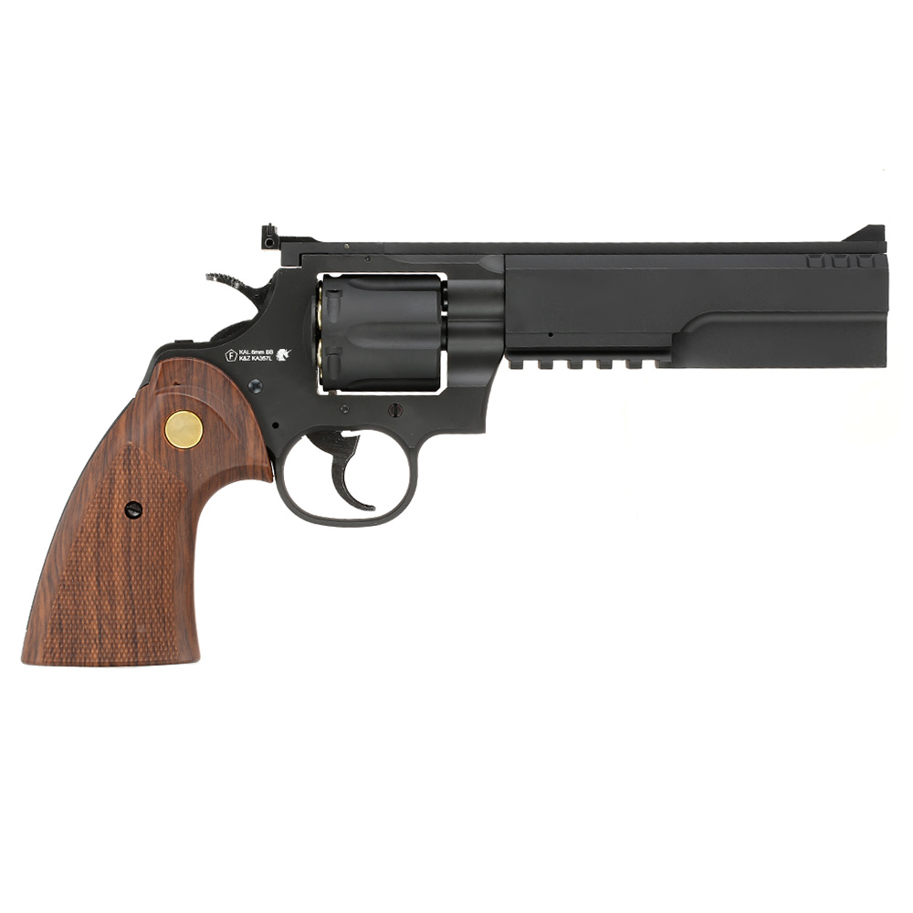 King Arms .357 Python 6 Zoll Evil-Killer Revolver Vollmetall Gas 6mm BB schwarz Bild 2