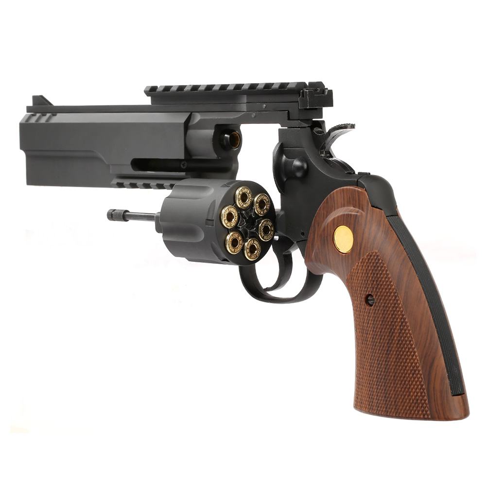 King Arms .357 Python 6 Zoll Evil-Killer Revolver Vollmetall Gas 6mm BB schwarz Bild 4