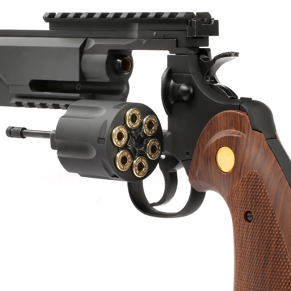 King Arms .357 Python 6 Zoll Evil-Killer Revolver Vollmetall Gas 6mm BB schwarz Bild 5
