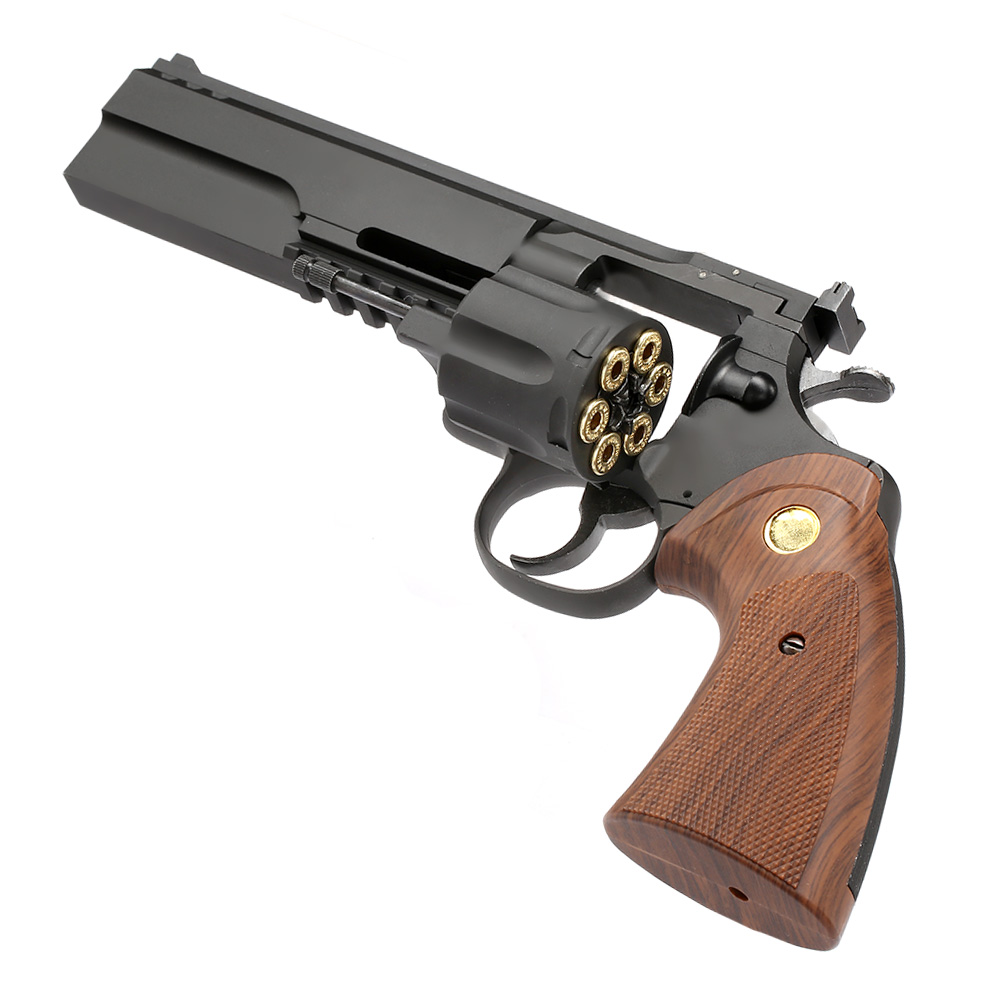 King Arms .357 Python 6 Zoll Evil-Killer Revolver Vollmetall Gas 6mm BB schwarz Bild 7