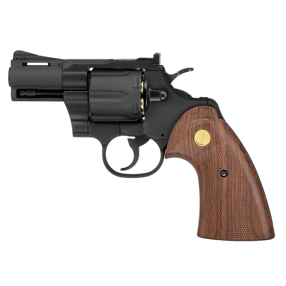 King Arms .357 Python 2.5 Zoll Revolver Vollmetall Gas 6mm BB schwarz Bild 1