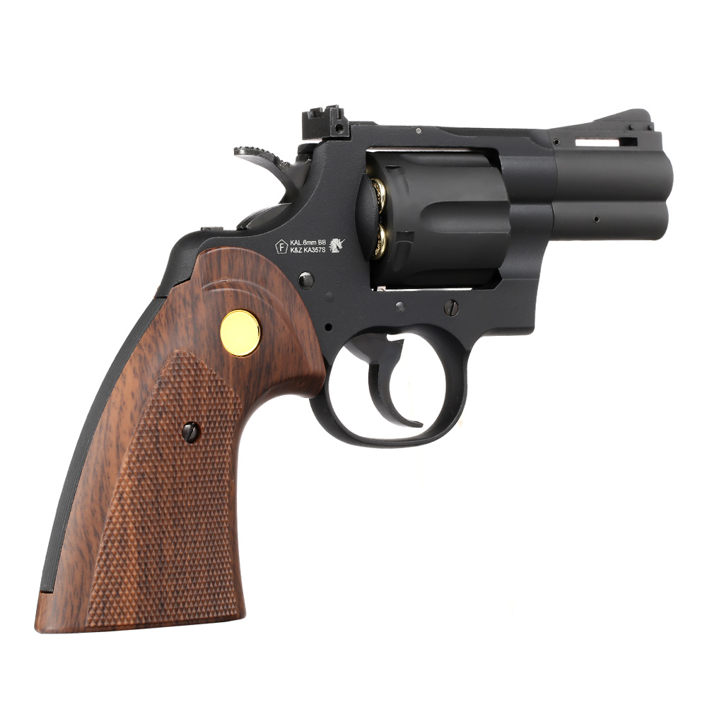 King Arms .357 Python 2.5 Zoll Revolver Vollmetall Gas 6mm BB schwarz Bild 3