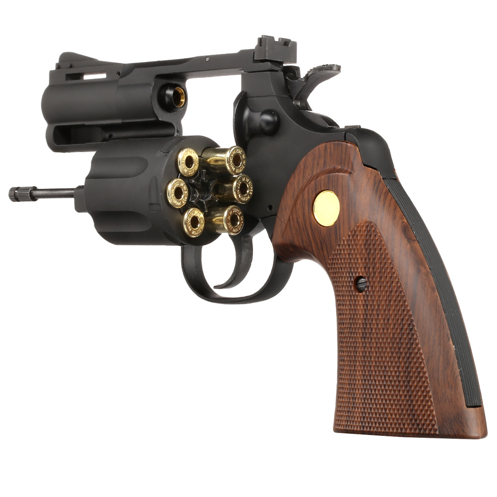 King Arms .357 Python 2.5 Zoll Revolver Vollmetall Gas 6mm BB schwarz Bild 4