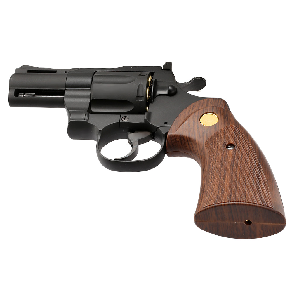 King Arms .357 Python 2.5 Zoll Revolver Vollmetall Gas 6mm BB schwarz Bild 6