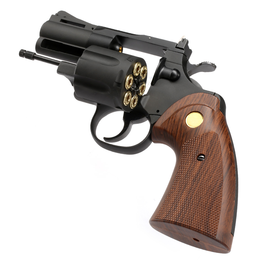 King Arms .357 Python 2.5 Zoll Revolver Vollmetall Gas 6mm BB schwarz Bild 7