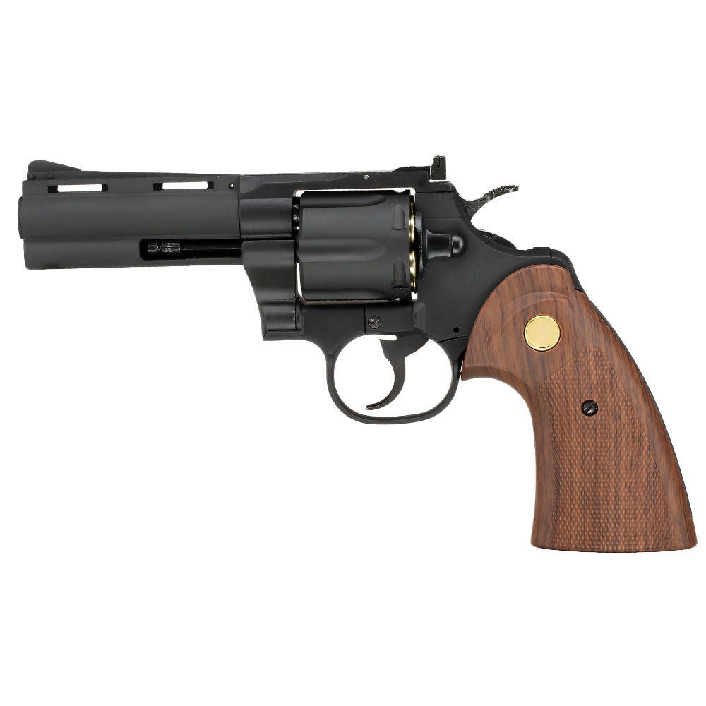 King Arms .357 Python 4 Zoll Revolver Vollmetall Gas 6mm BB schwarz Bild 1