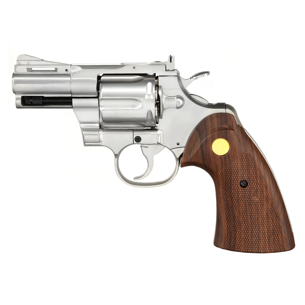 King Arms .357 Python 2.5 Zoll Revolver Vollmetall Gas 6mm BB Chrome-Finish Bild 1