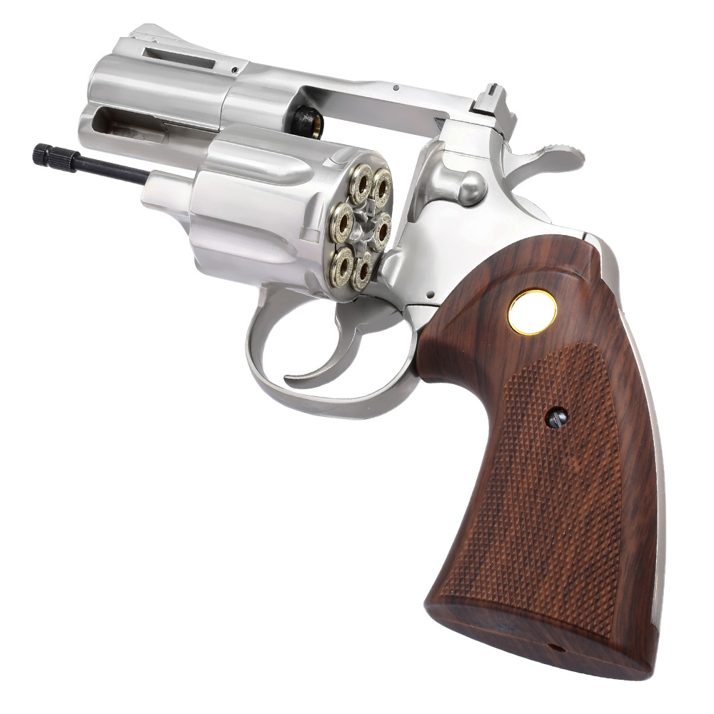 King Arms .357 Python 2.5 Zoll Revolver Vollmetall Gas 6mm BB Chrome-Finish Bild 7