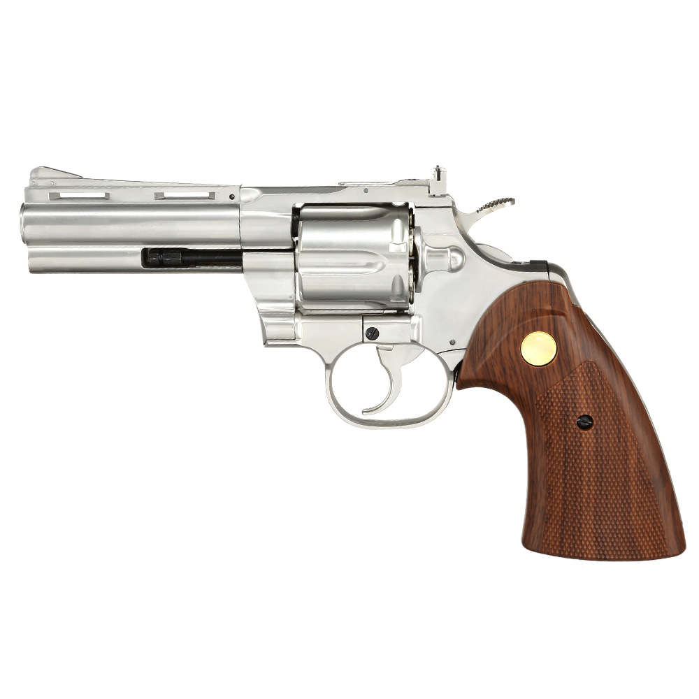 King Arms .357 Python 4 Zoll Revolver Vollmetall Gas 6mm BB Chrome-Finish Bild 1