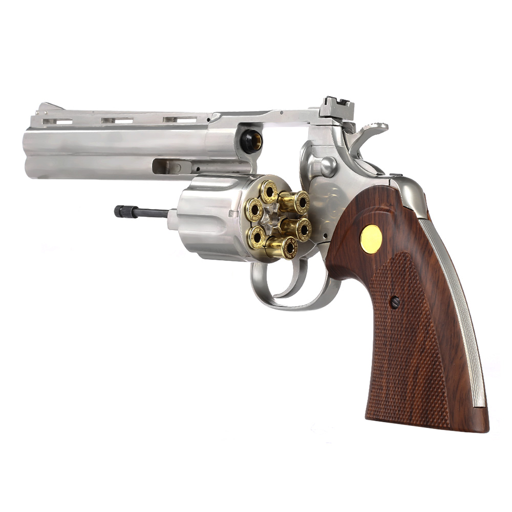 Ersatzteilset King Arms .357 Python 6 Zoll Revolver Vollmetall Gas 6mm BB Chrome-Finish Bild 4