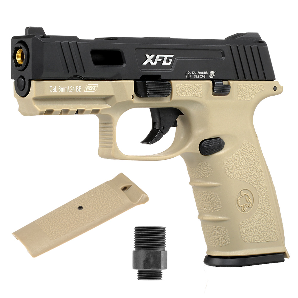 ICS BLE XFG mit Metallschlitten GBB 6mm BB schwarz / tan
