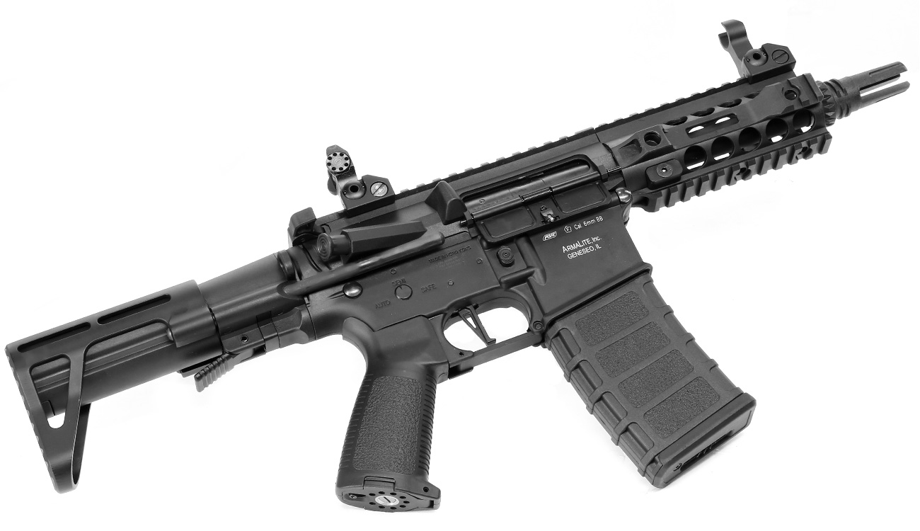 ASG Armalite M15 URX-SBR Sportline Komplettset S-AEG 6mm BB schwarz Bild 1