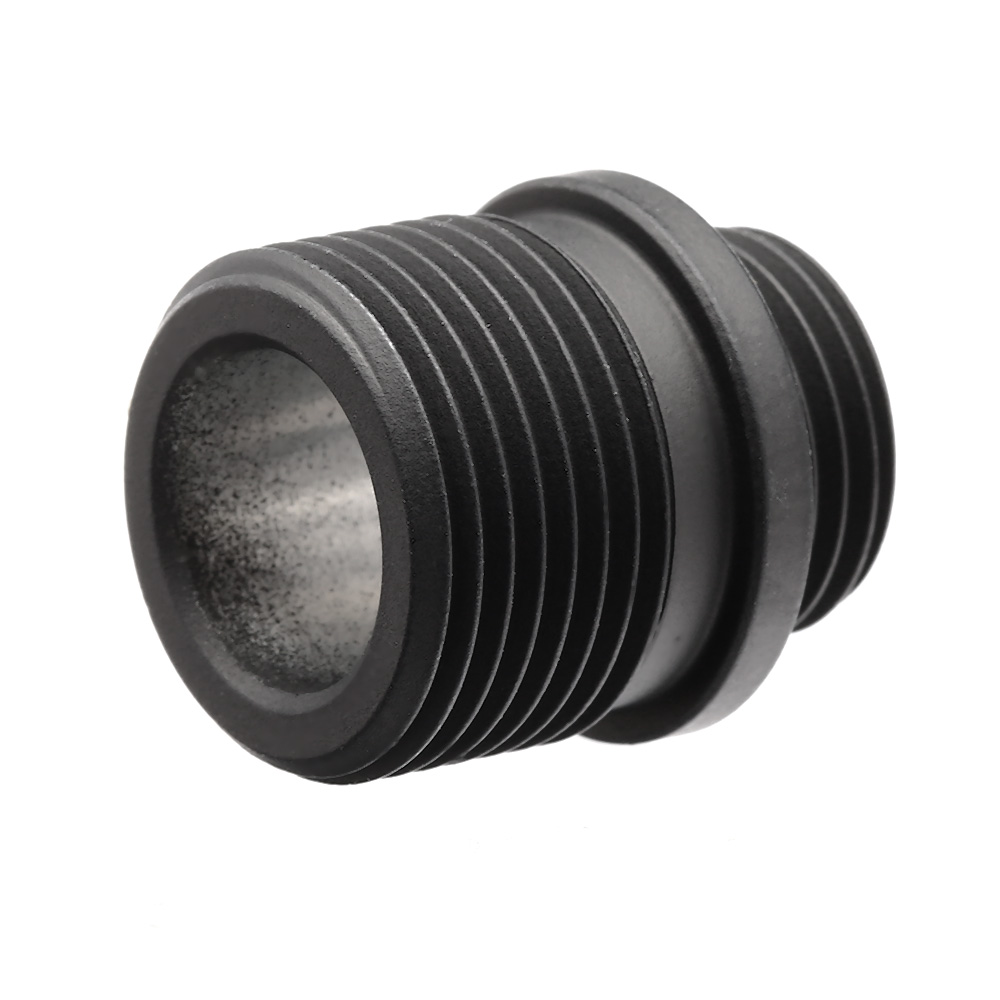 AiRReX Aluminium Schalldmpferadapter f. Pistolen 11mm+ auf 14mm- schwarz