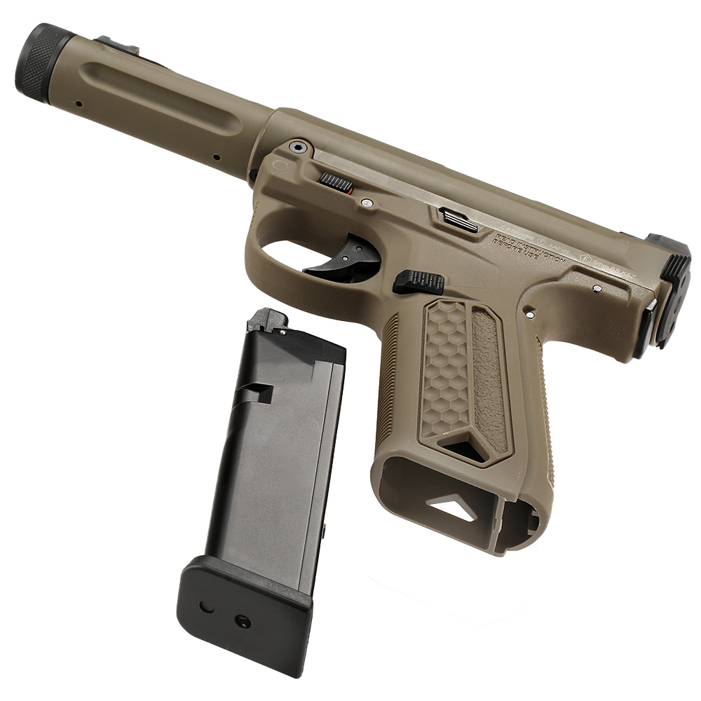 Action Army AAP-01 Assassin Pistol Polymer GBB 6mm BB Flat Dark Earth Bild 6