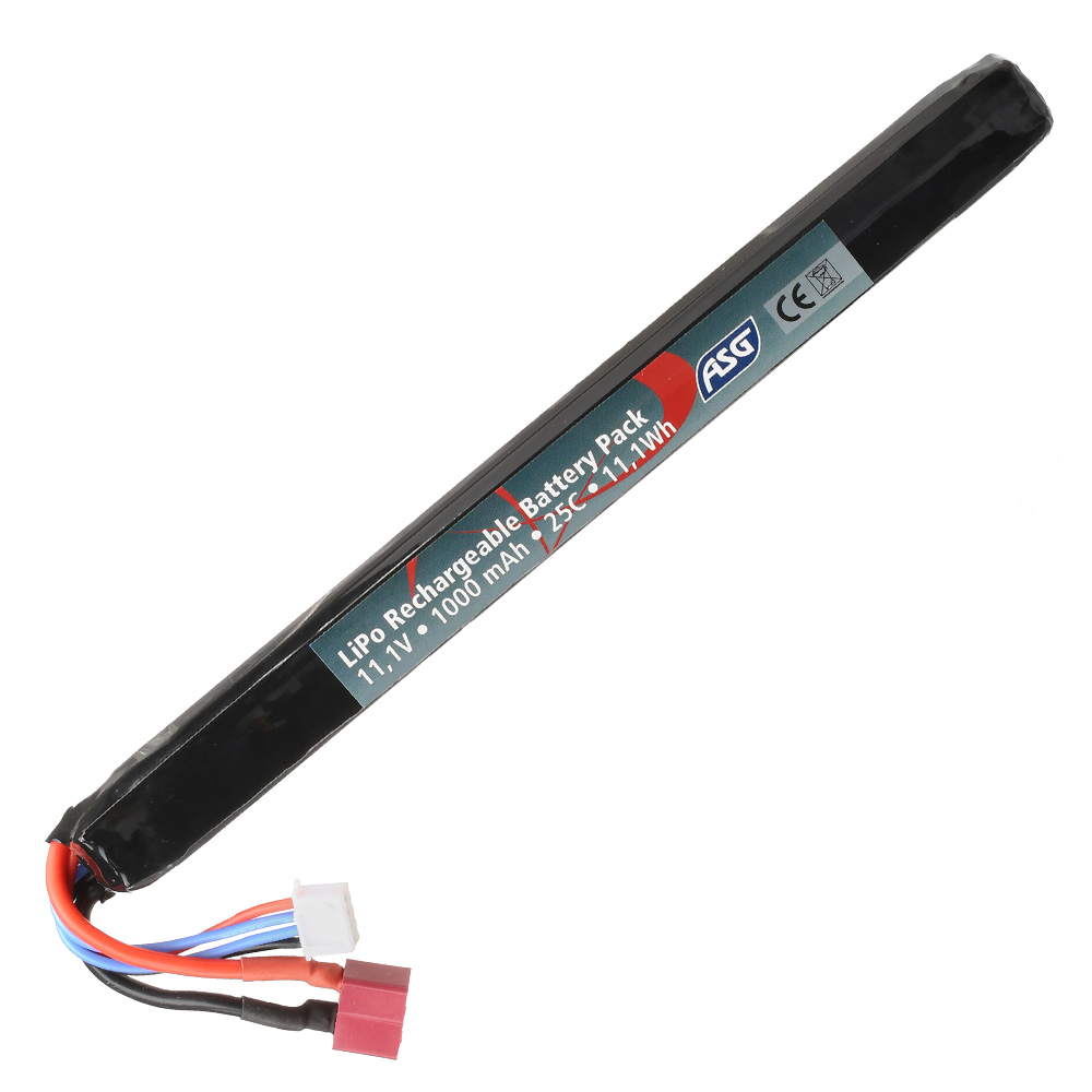 ASG LiPo Akku 11,1V 1000mAh 25C Stick-Type m. T-Stecker Anschluss