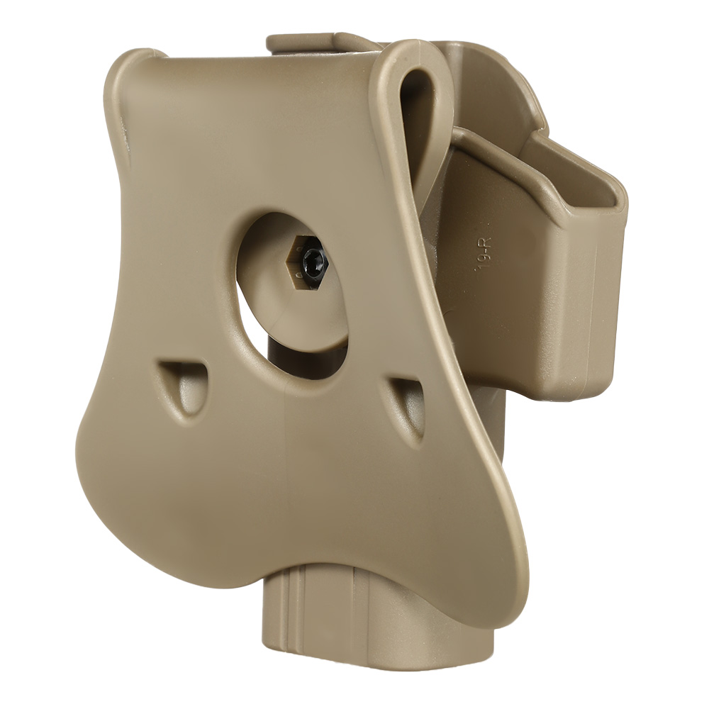 Amomax Tactical Holster Polymer Paddle fr Glock 19 / 23 / 32 Rechts Flat Dark Earth Bild 3