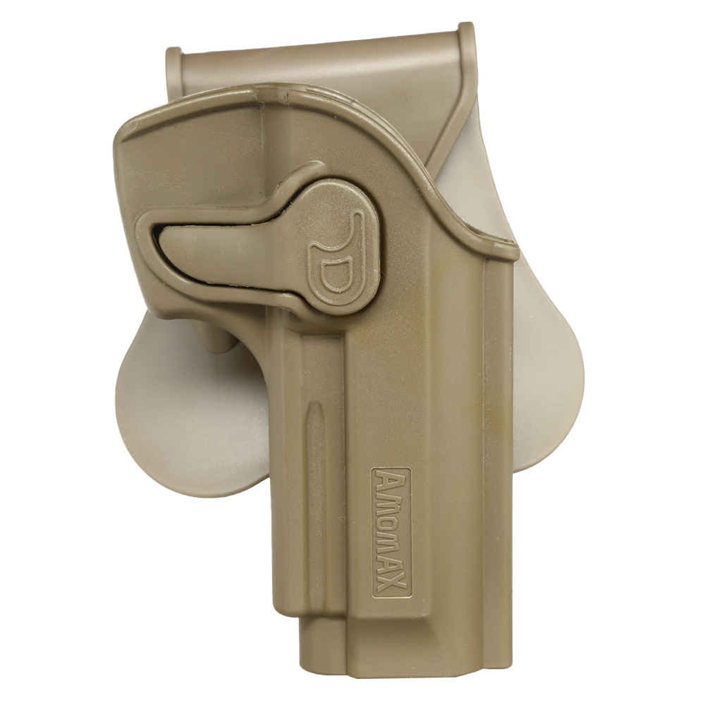 Amomax Tactical Holster Polymer Paddle fr Beretta 92 / 92F / M9 Rechts Flat Dark Earth