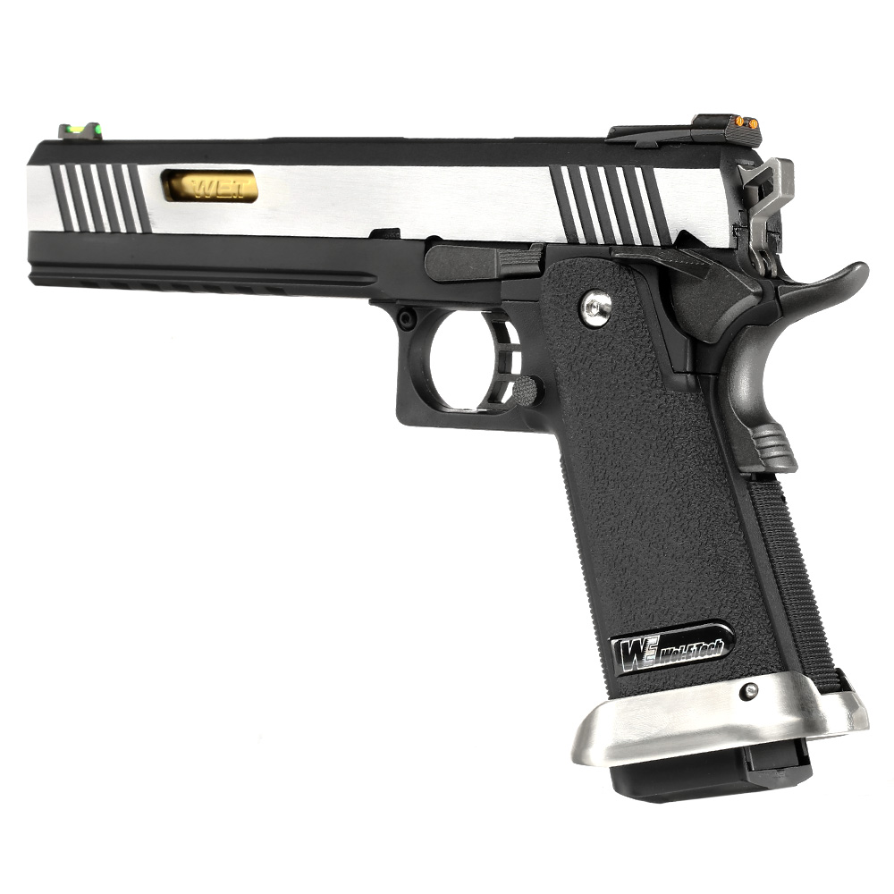 Wei-ETech Hi-Capa 6 WET Force Type-A Vollmetall GBB 6mm BB silber / gold Bild 8