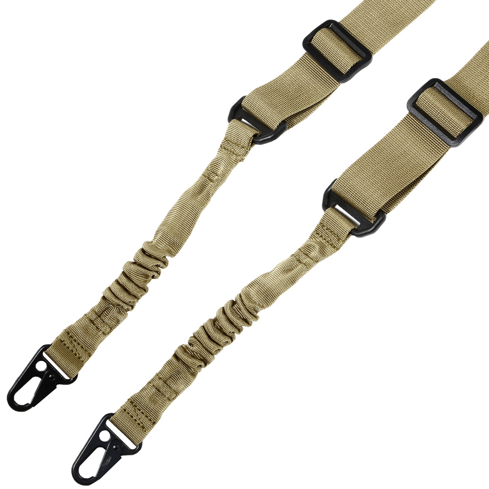 Amomax 2-Punkt Tragegurt Dual Bungee Universal Tactical Type 1 Coyote Brown Bild 1