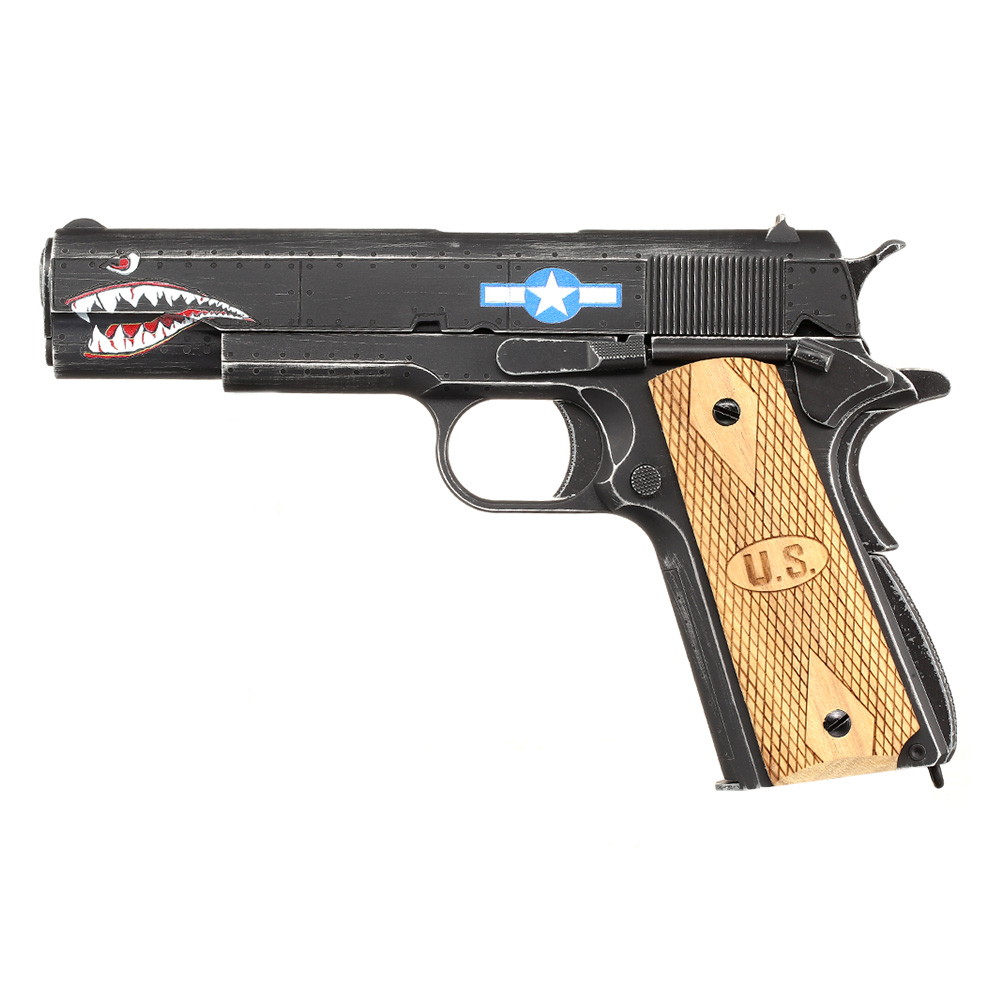 Cybergun / AWC Auto-Ordnance 1911 Squadron Vollmetall GBB 6mm BB Vintage-Black Bild 1