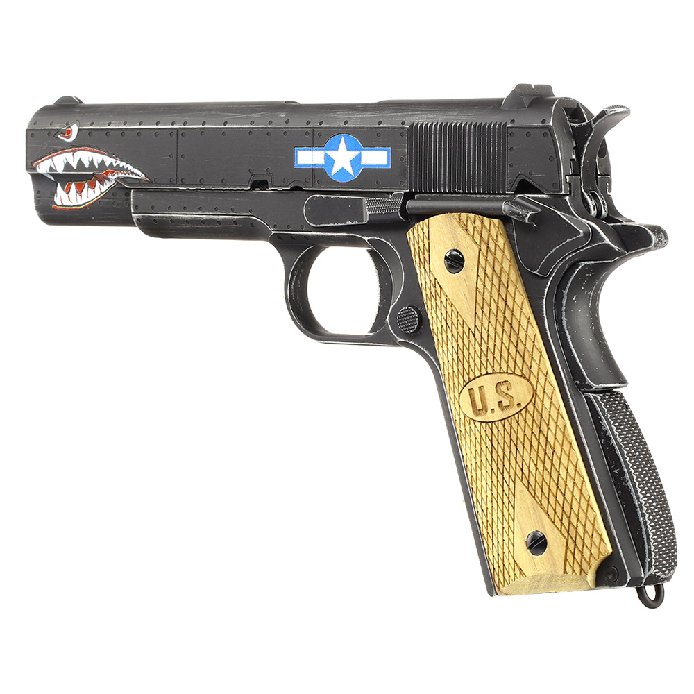 Cybergun / AWC Auto-Ordnance 1911 Squadron Vollmetall GBB 6mm BB Vintage-Black Bild 8