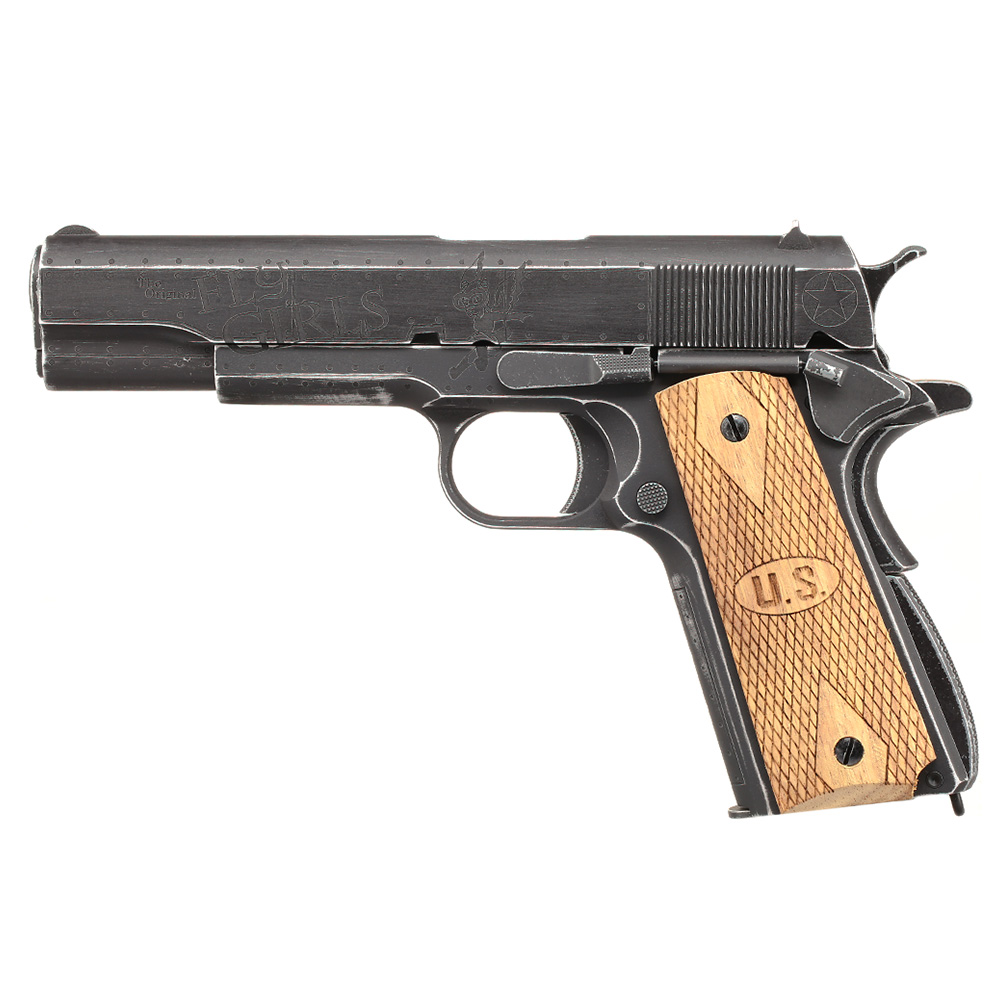 Cybergun / AWC Auto-Ordnance 1911 Fly Girls Vollmetall GBB 6mm BB Vintage-Black Bild 1