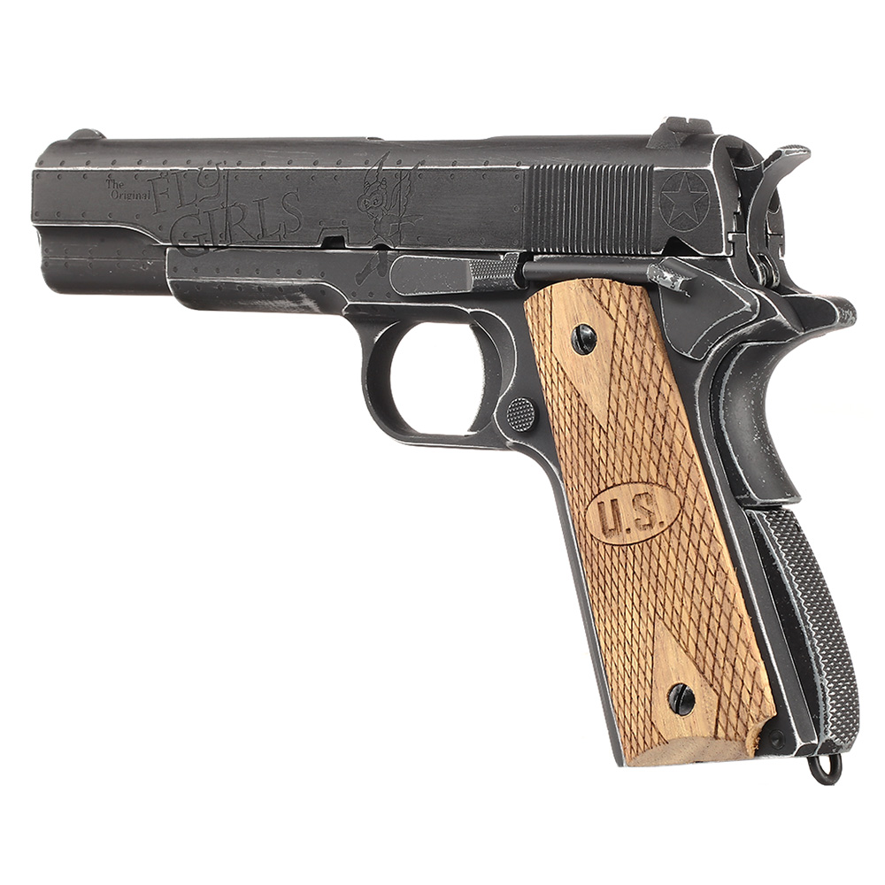 Cybergun / AWC Auto-Ordnance 1911 Fly Girls Vollmetall GBB 6mm BB Vintage-Black Bild 8