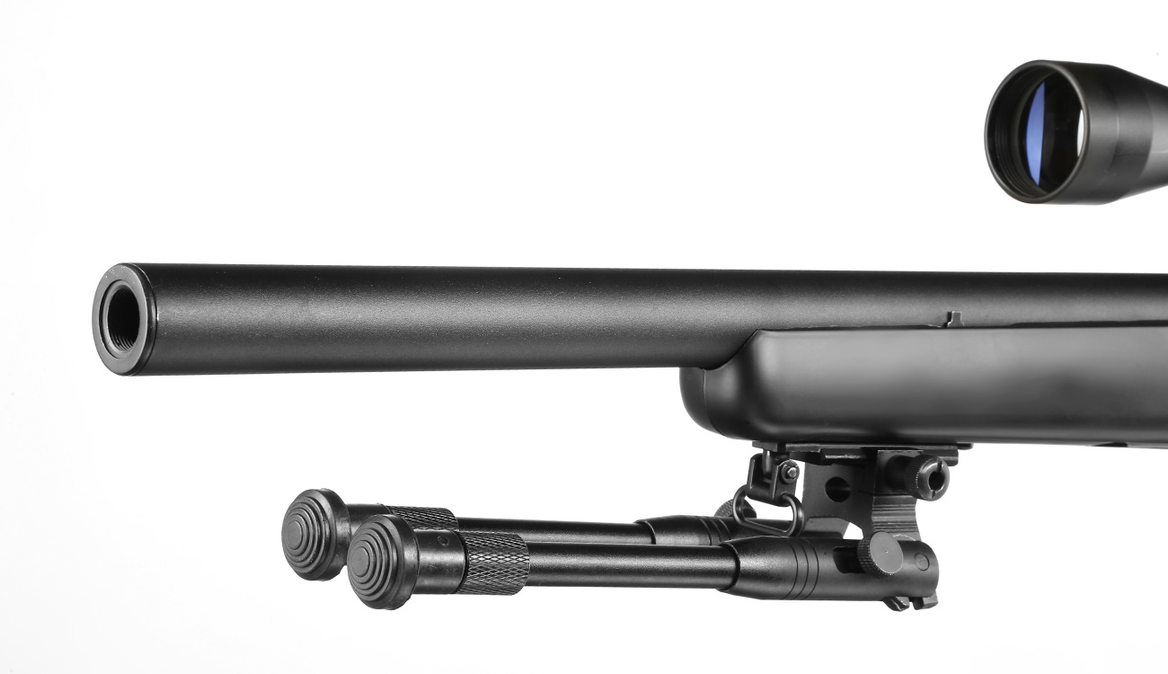 Well M700 Short-Type Snipergewehr inkl. Zweibein / Zielfernrohr Springer 6mm BB schwarz Bild 5