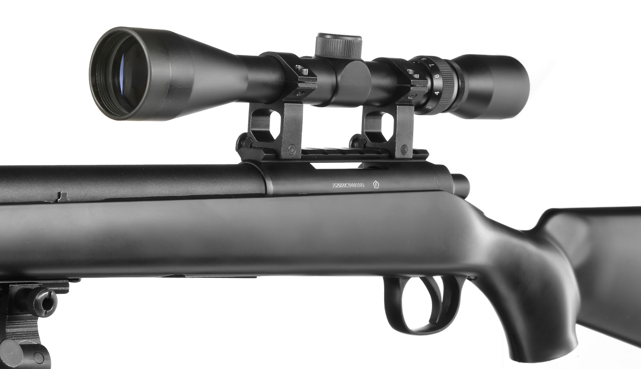 Well M700 Short-Type Snipergewehr inkl. Zweibein / Zielfernrohr Springer 6mm BB schwarz Bild 7