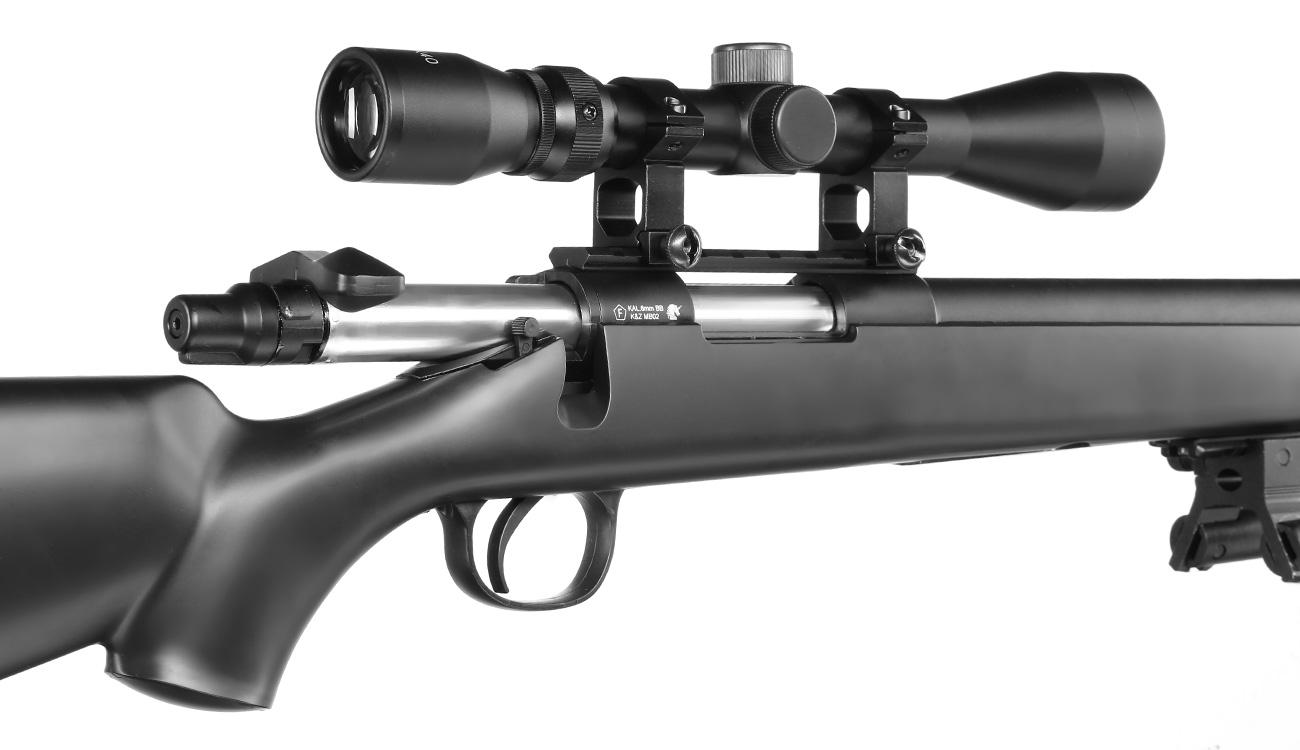 Well M700 Short-Type Snipergewehr inkl. Zweibein / Zielfernrohr Springer 6mm BB schwarz Bild 9