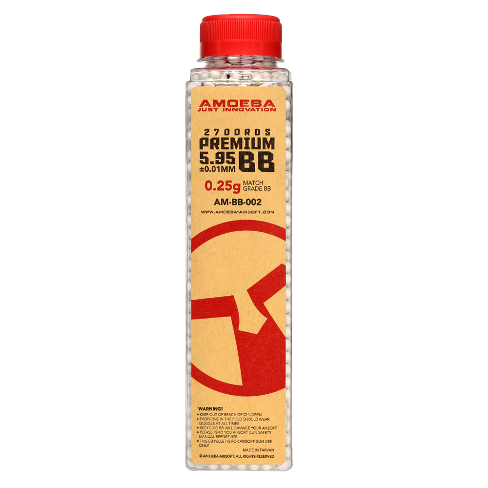 Ares Amoeba Match Grade Premium BBs 0,25g 2.700 Flasche weiss