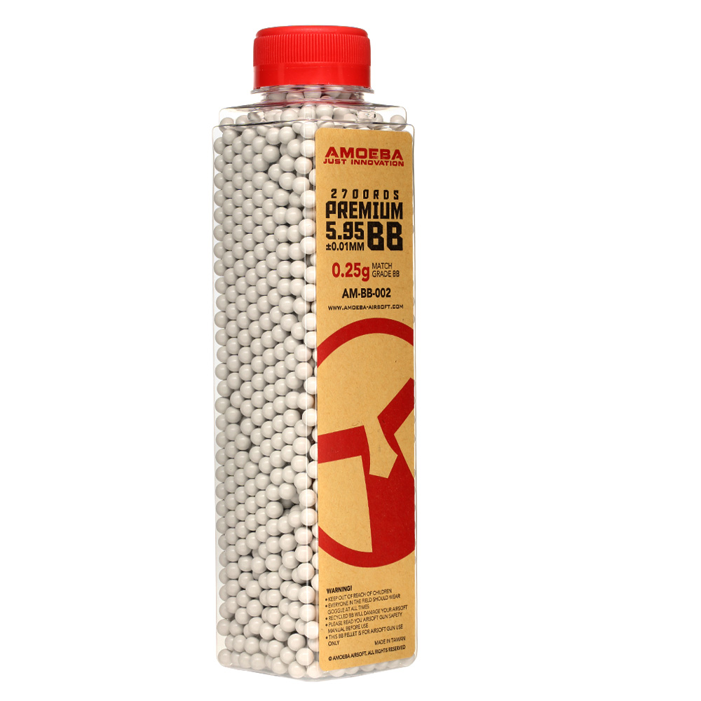 Ares Amoeba Match Grade Premium BBs 0,25g 2.700 Flasche weiss Bild 1
