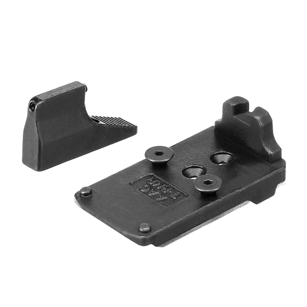 Action Army AAP-01 Stahl RMR Sight Direkthalterung inkl. Visierung vorne schwarz