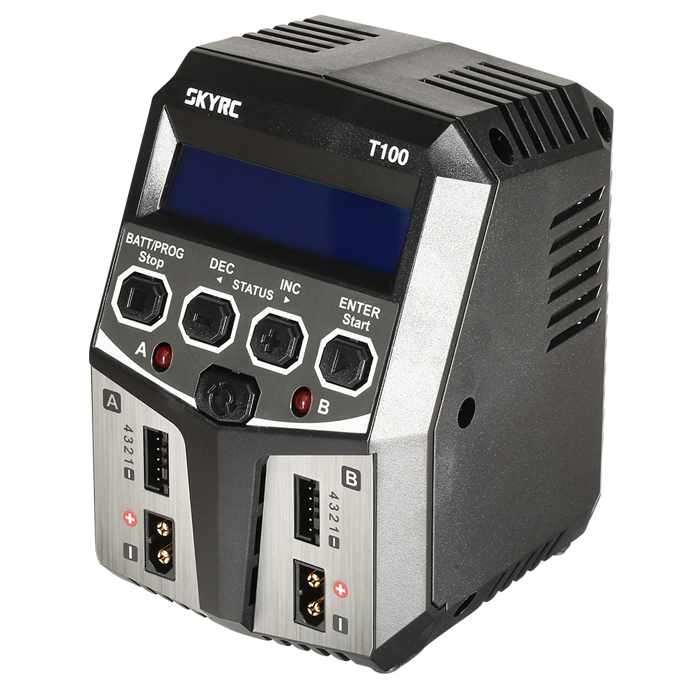 SKYRC T100 AC Dual Balance Ladegerät LiPo 2-4s 5A 50W SK100162 Bild 1