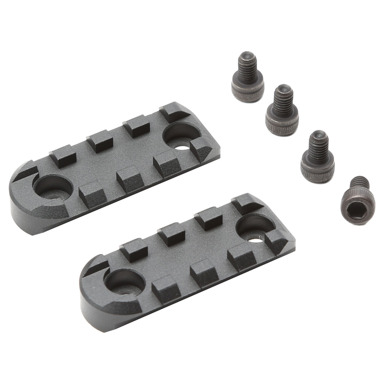 Action Army 21mm Aluminium Schienen Set je 52 mm (2 Stck) f. AAC T10 schwarz