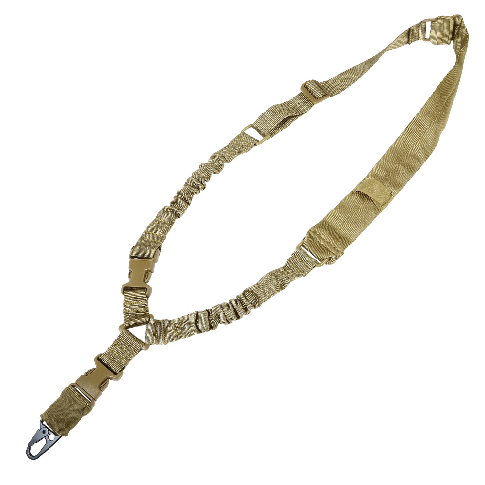 Amomax 1-Punkt Tragegurt Dual Bungee Universal HD Tactical gepolstert Coyote Brown