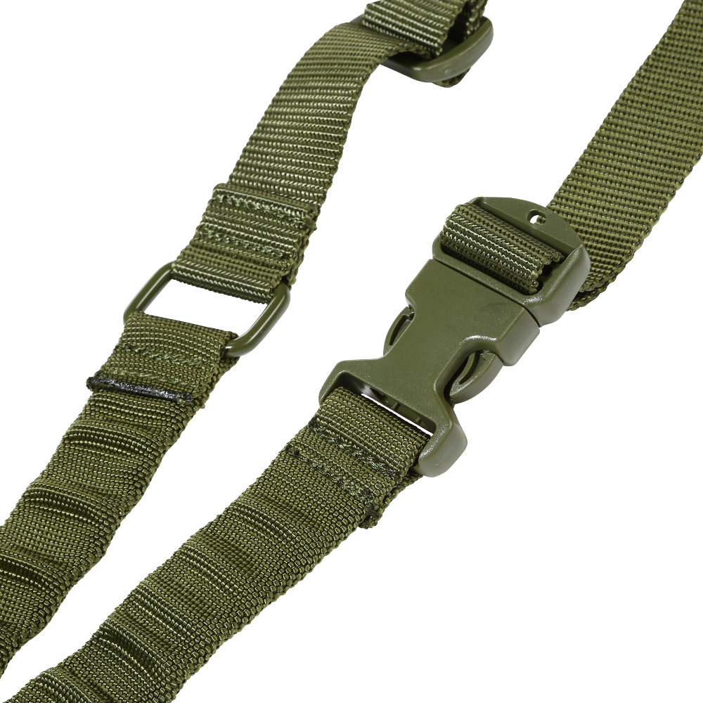 Amomax 1-Punkt Dual Bungee Universal HD Tactical Tragegurt mit Mash-Hook oliv Bild 3