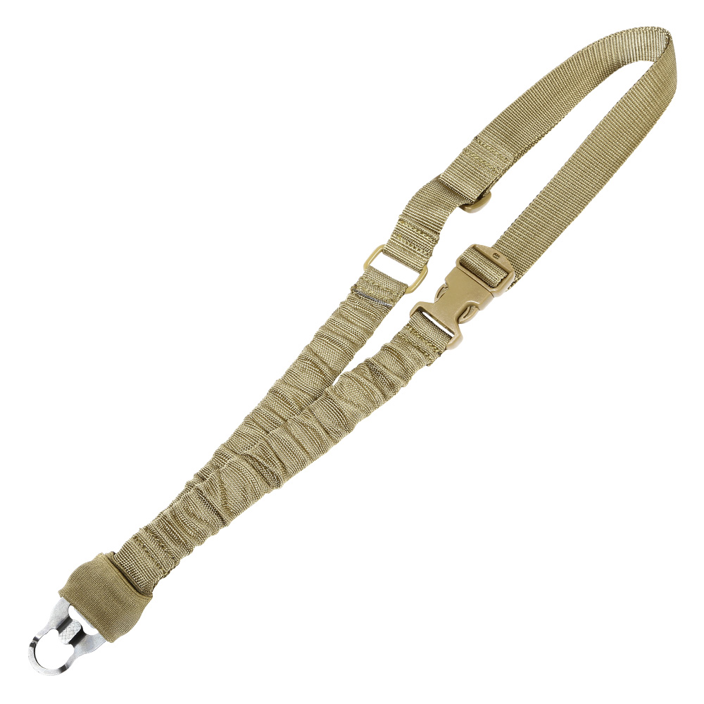 Amomax 1-Punkt Tragegurt Dual Bungee Universal HD Tactical mit Mash-Hook Coyote Brown