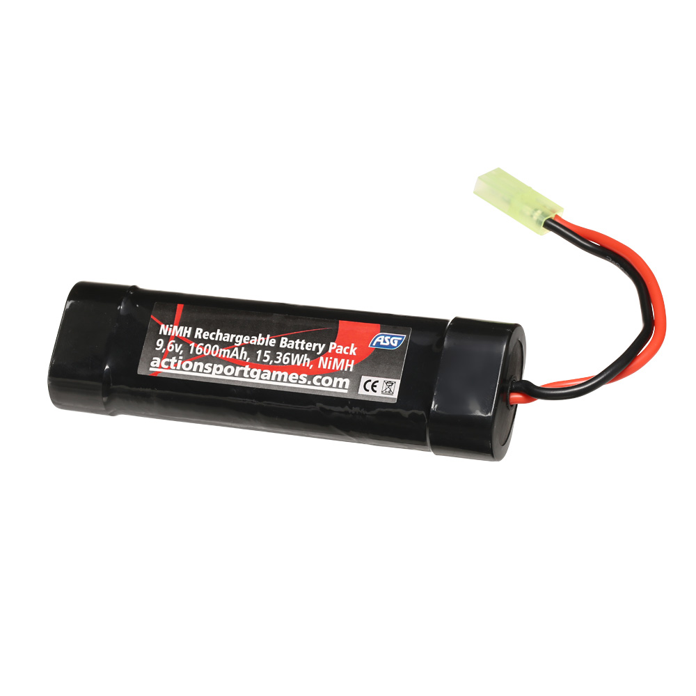 ASG Akku 9.6V 1600mAh NiMH Small-Type mit Mini-Tam Anschluss Bild 2