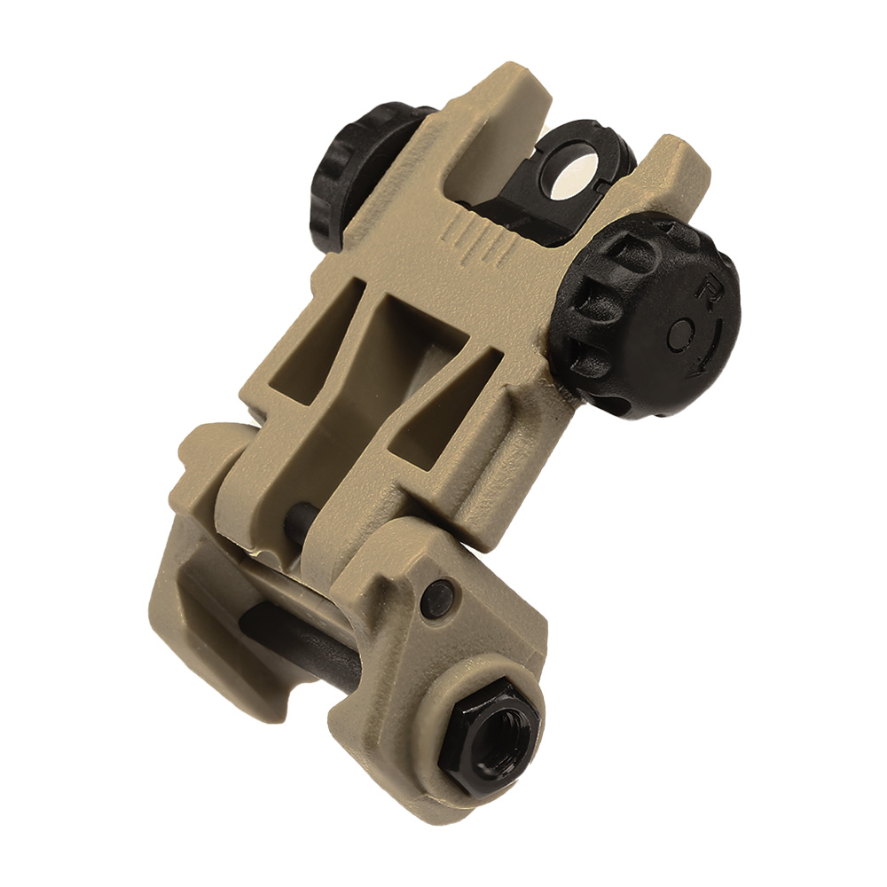 ICS CFS Polymer Flip-Up Rear Sight f. 21mm Schienen Tan Bild 1