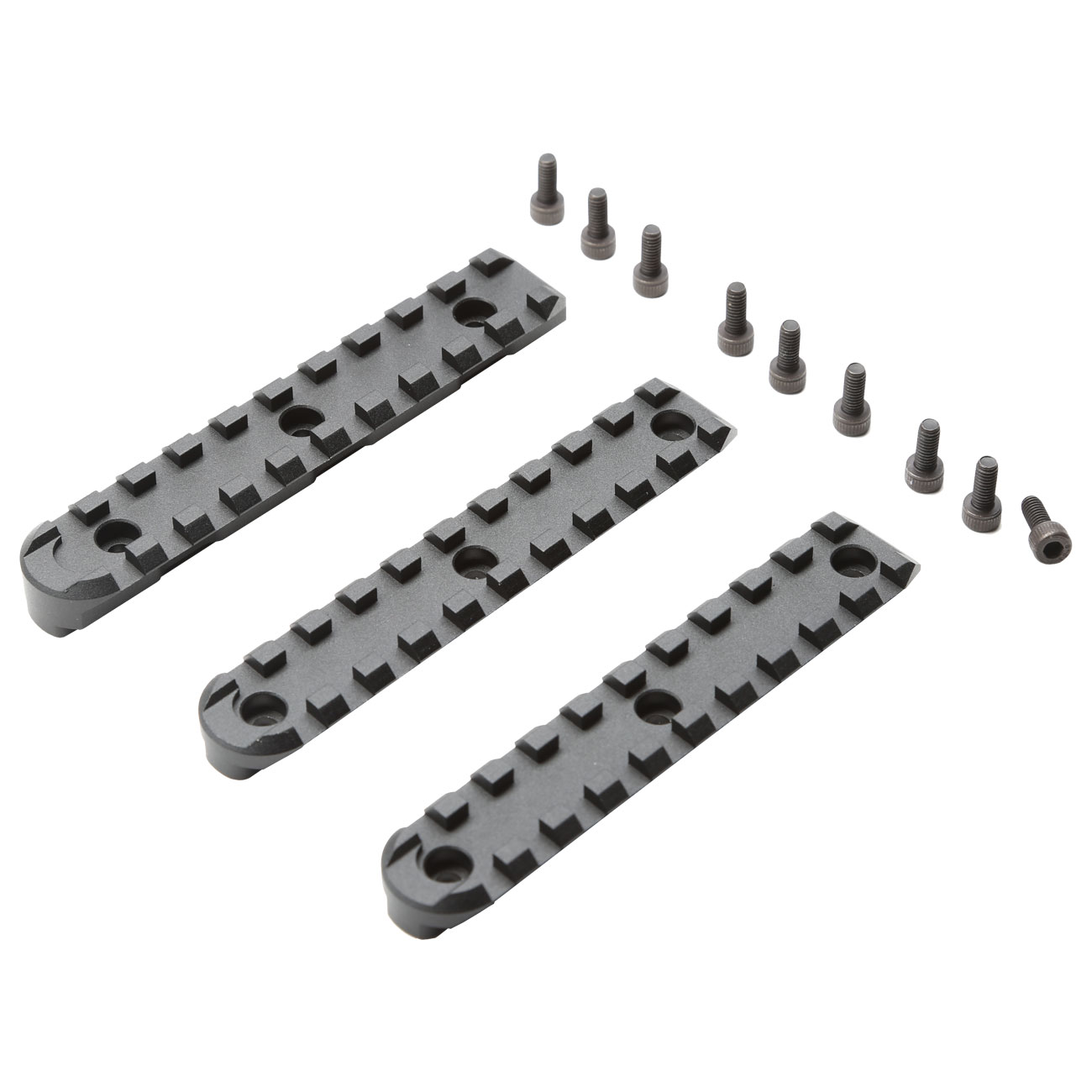 Action Army 21mm Aluminium Schienen Set je 114 mm (3 Stck) f. AAC T10 schwarz