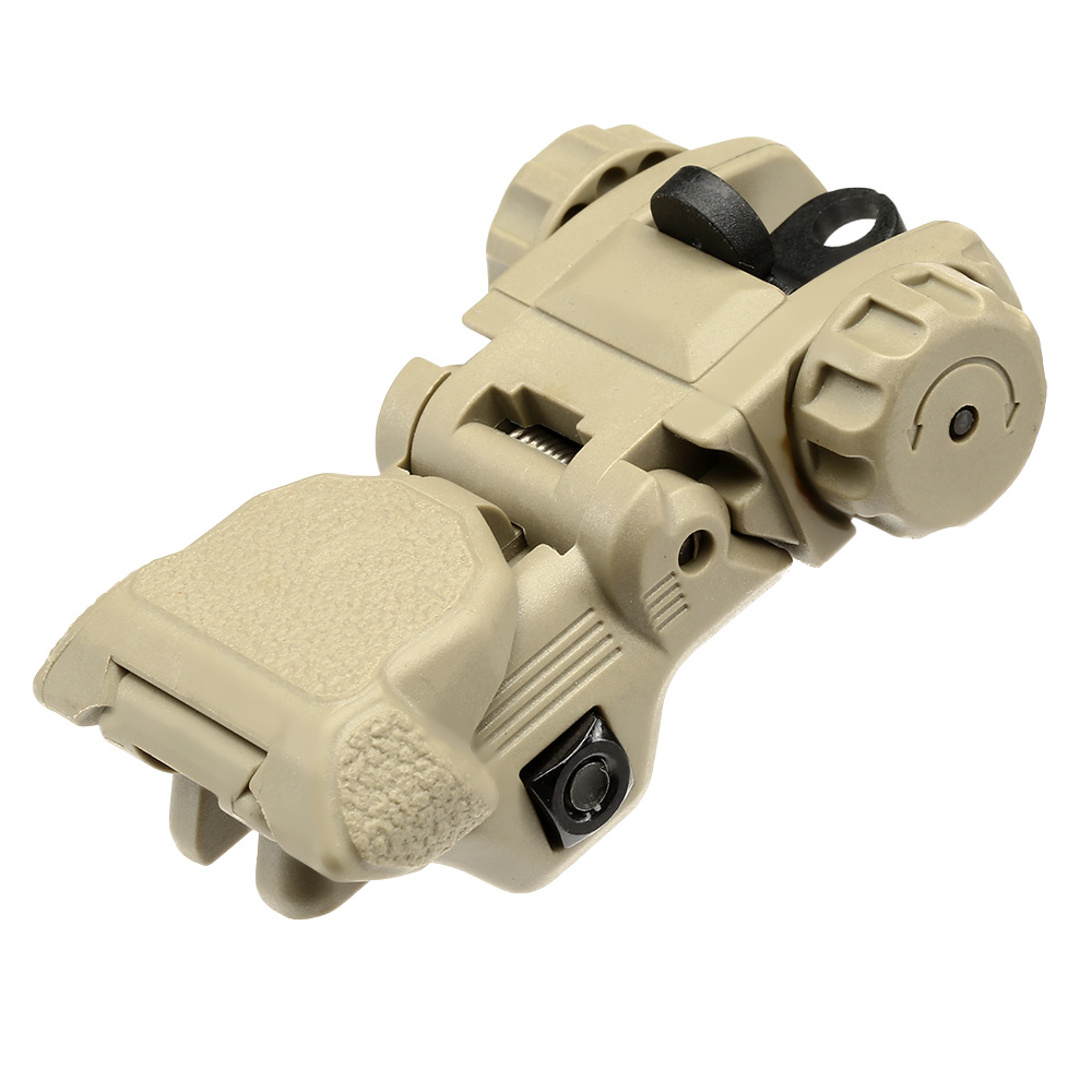 ICS CXP Polymer Flip-Up Rear Sight f. 21mm Schienen Tan Bild 2