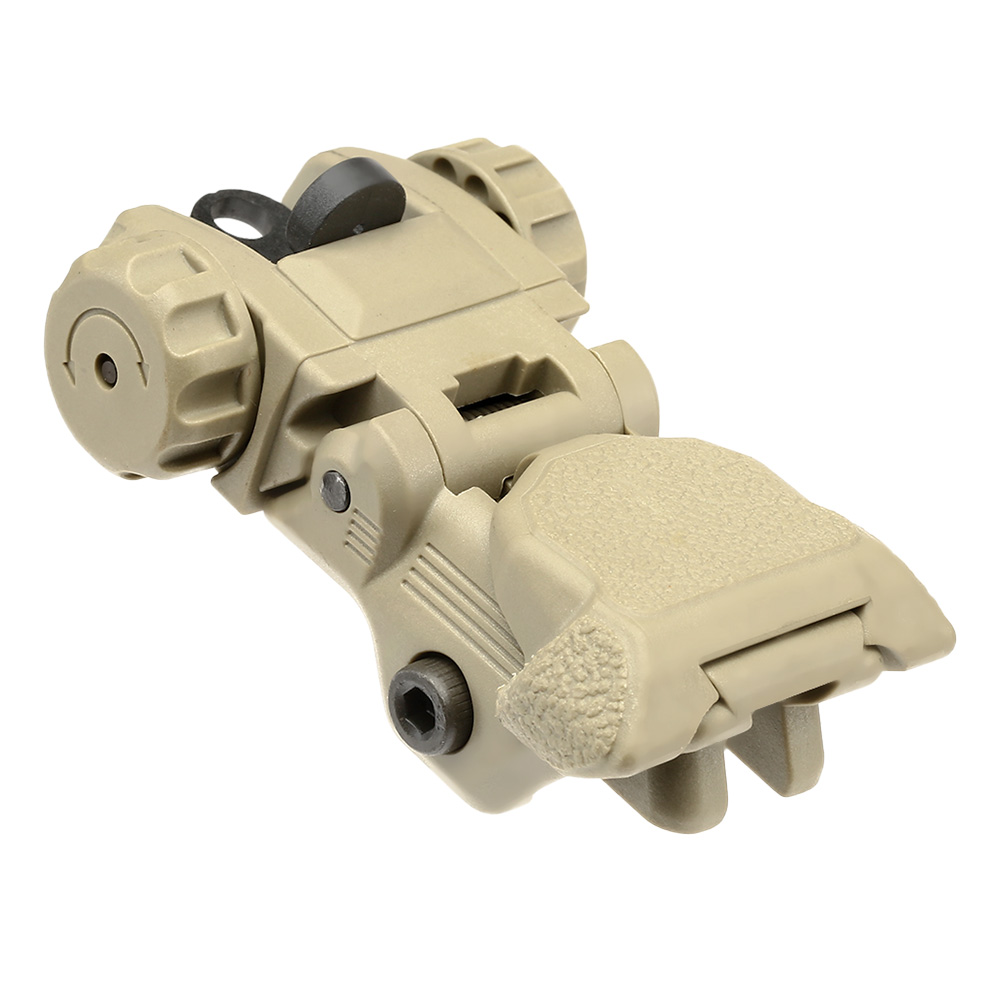 ICS CXP Polymer Flip-Up Rear Sight f. 21mm Schienen Tan Bild 3