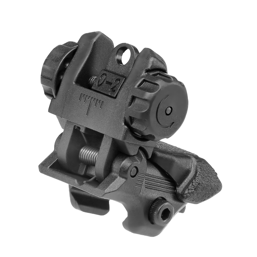 ICS CXP Polymer Flip-Up Rear Sight f. 21mm Schienen schwarz Bild 1