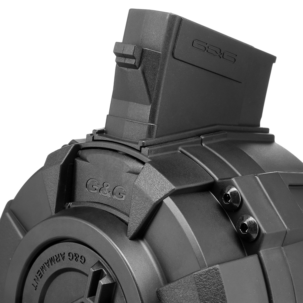 G&G AK / RK / GK Manuel Winding Trommelmagazin Hi-Cap 2200 Schuss schwarz Bild 1