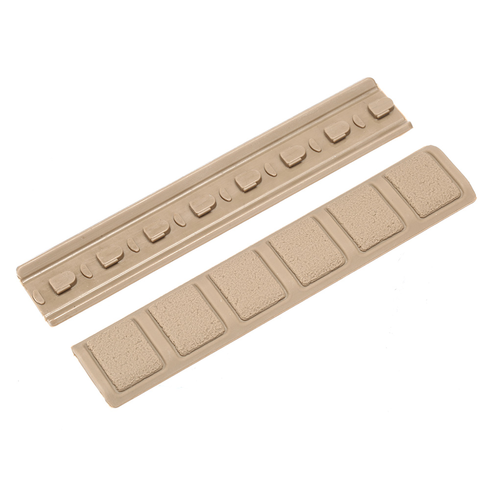 MP Airsoft KeyMod Gummi Soft Rail Covers Type-B 158mm (4 Stck) Dark Earth Bild 1