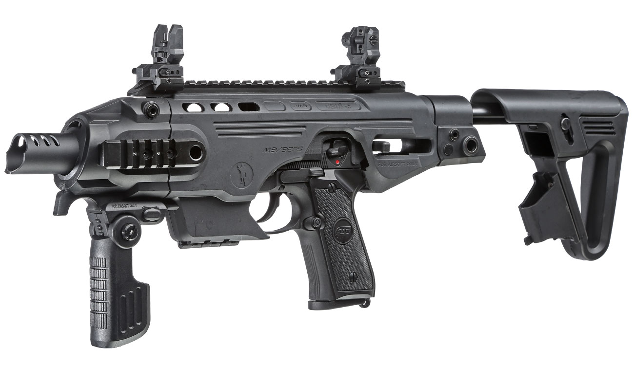CAA Airsoft Division RONI Carbine Conversion Kit f. TM / KSC / WE / KJ M9 / M9A1 schwarz